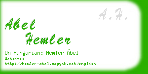 abel hemler business card